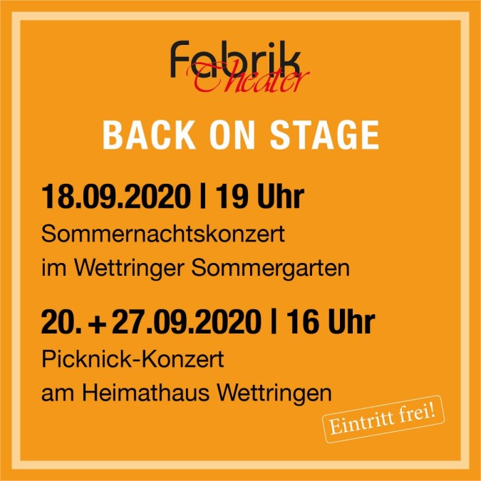 FABRIK-THEATER Back on stage